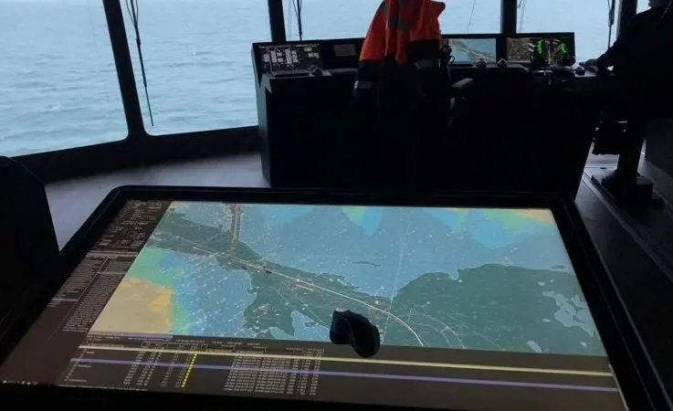 A full chart sized ECDIS planning console