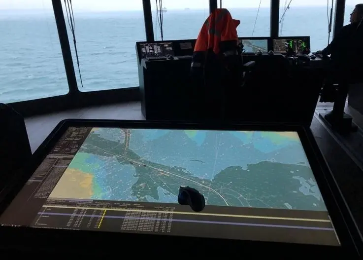 A full chart sized ECDIS planning console