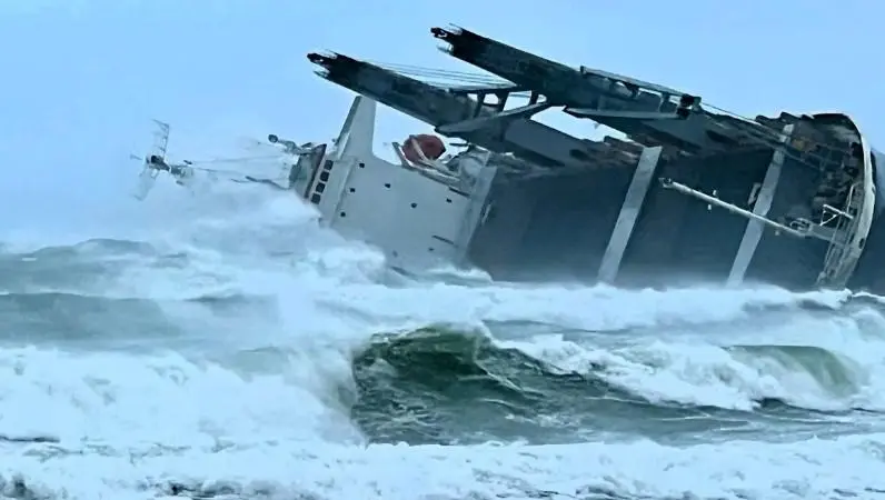 Grounded cargo vessel MV Ultra Galaxy