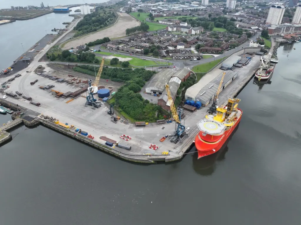 Port of Sunderland aerial image