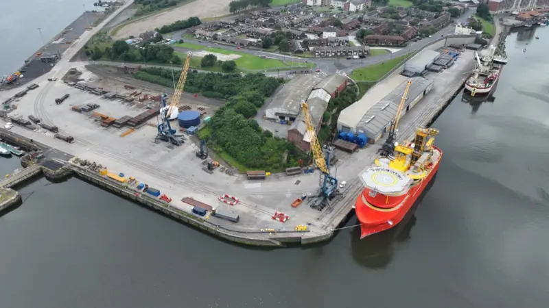 Port of Sunderland aerial image
