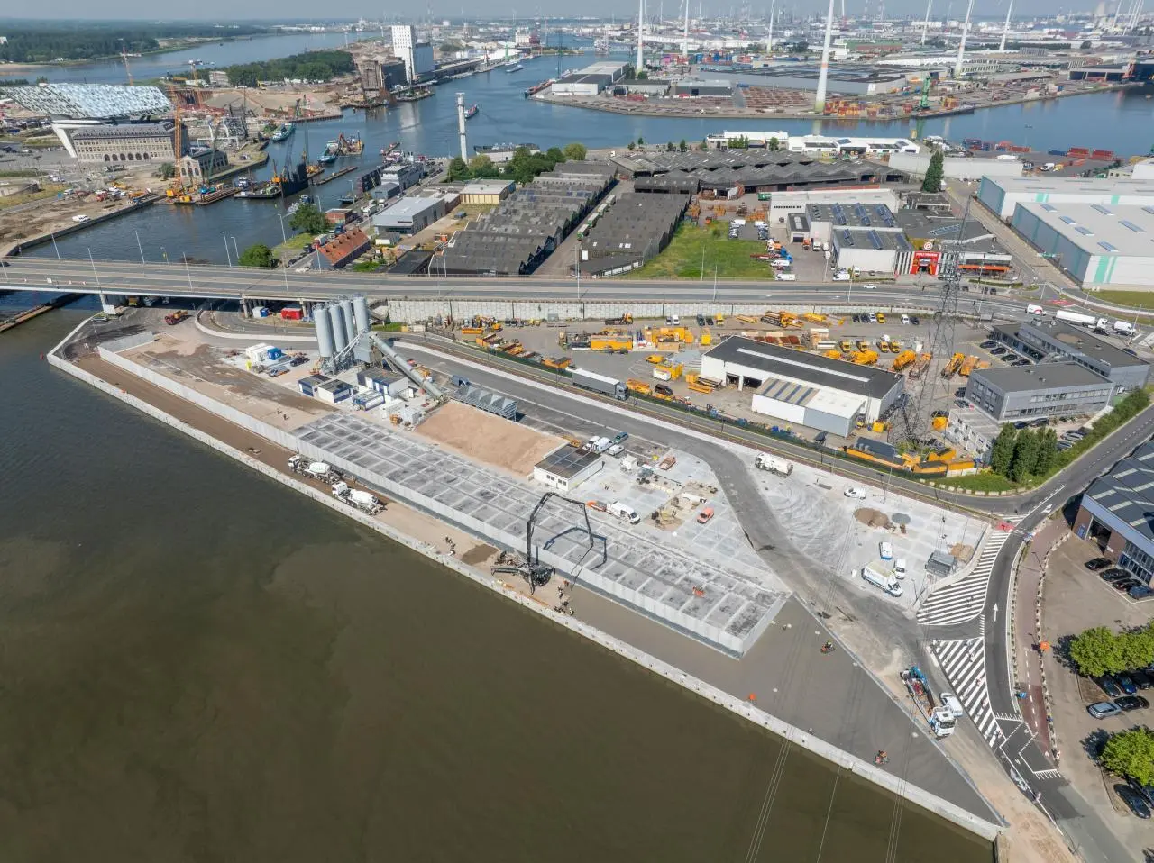 Concrete plant at Straatsburg Dock in Antwerp
