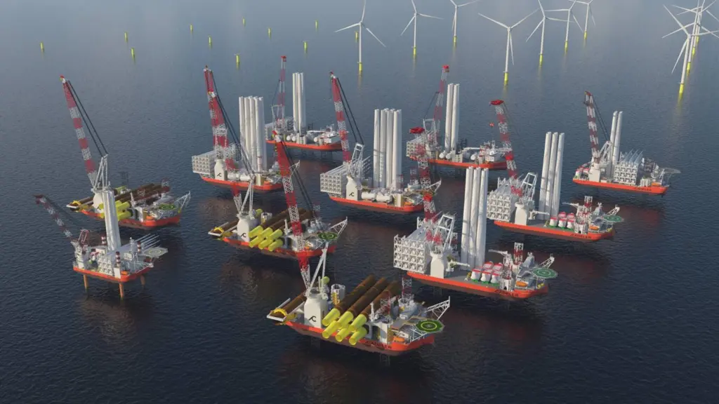 Cadeler's impressive fleet of offshore wind turbine installation vessels