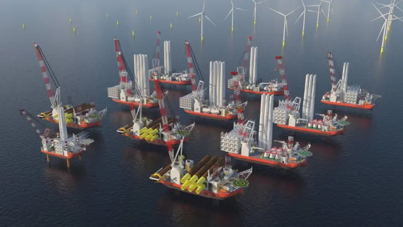 Cadeler's impressive fleet of offshore wind turbine installation vessels