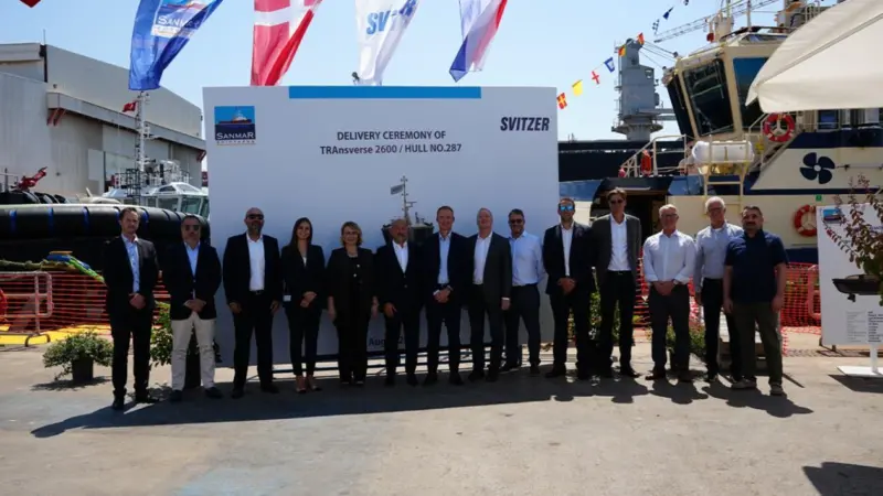 The naming ceremony was attended by representatives of Sanmar and Svitzer along with civil dignitaries (Sanmar)