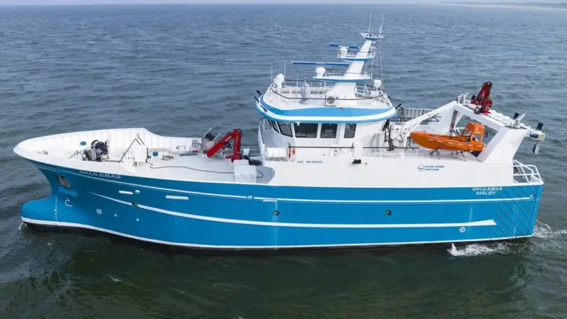 The fishing-training vessel 'Skulebas' will have the first Pelican fuel cell installation (Hvide Sande Shipyard)