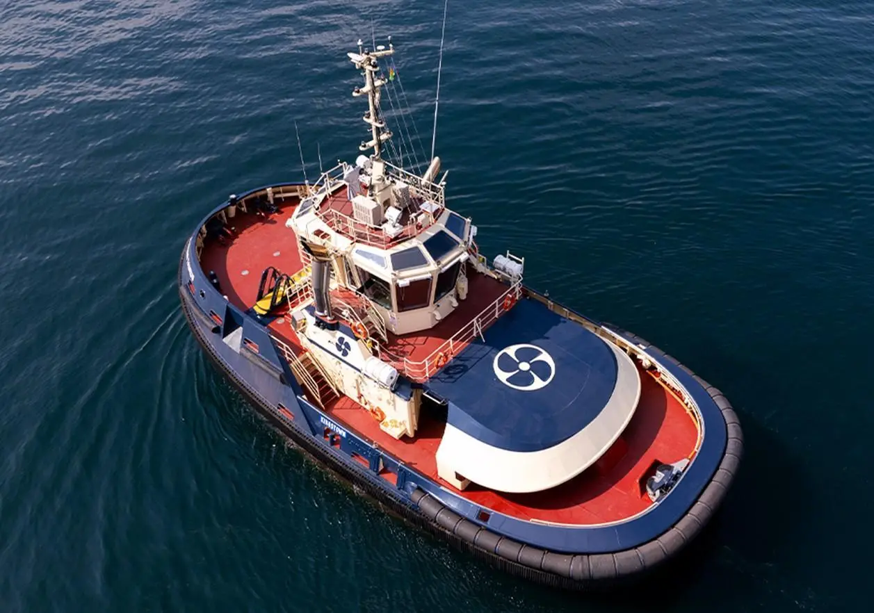 'Svitzer Taurus' features an omni-directional hull form and in-line thrusters (Sanmar)