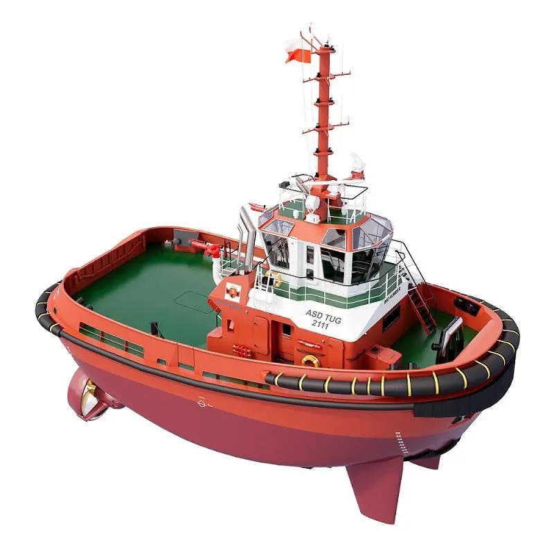 The ASD Tug 2111's towing winch is protected within the vessel's accomodation (Damen)