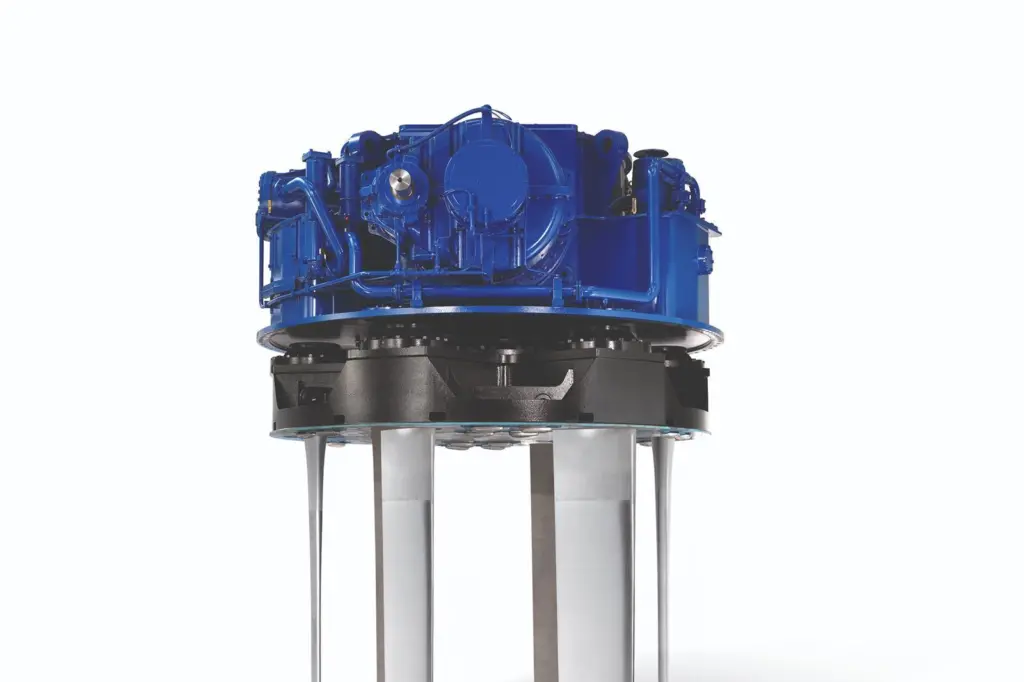 The picture shows the Voith Schneider Propeller VSP36