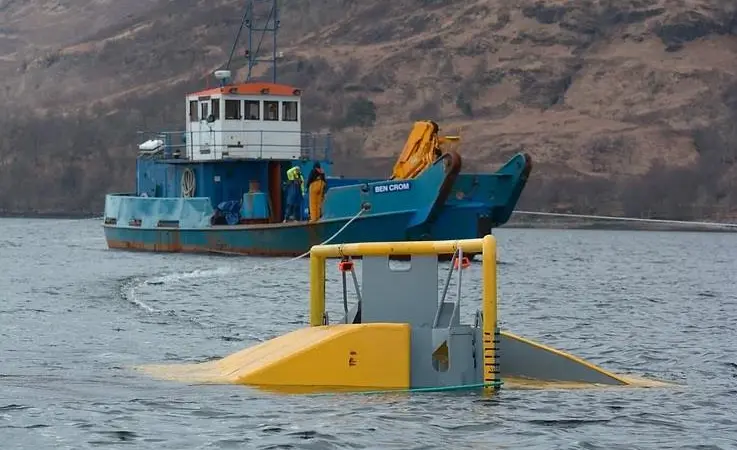 The image shows the C-Dart quick connect mooring solution in operation