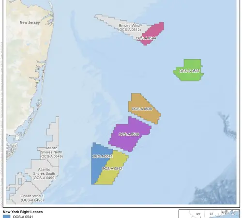 New York Bight offshore wind lease areas