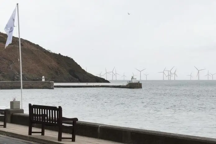 View of proposed wind farm from land