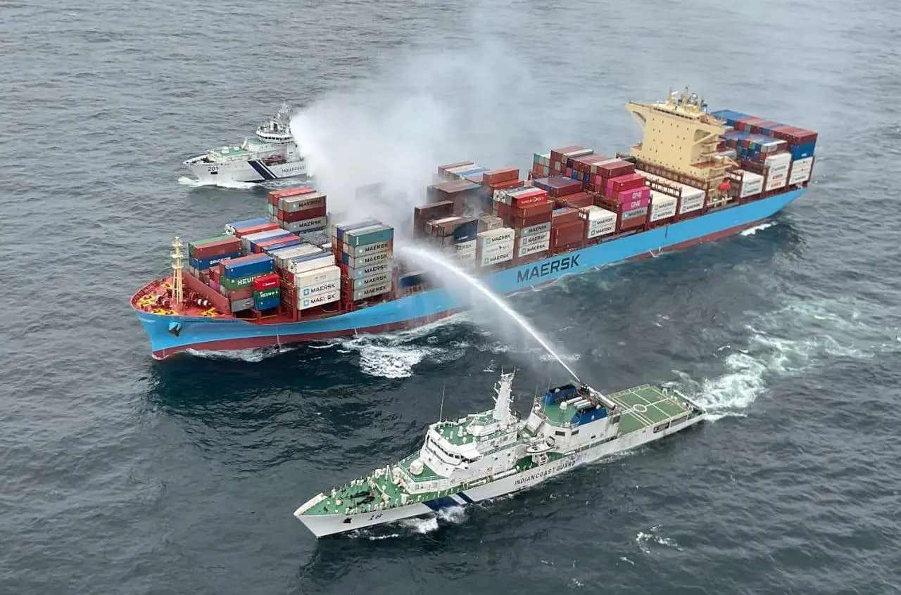 The Indian Coast Guard are often on hand to rsepsond to ship casualties in Indian waters (Indian Coast Guard)
