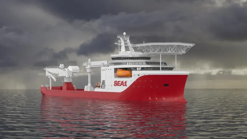 An illustrative picture of Sea1 Offshore's newbuild OSVs