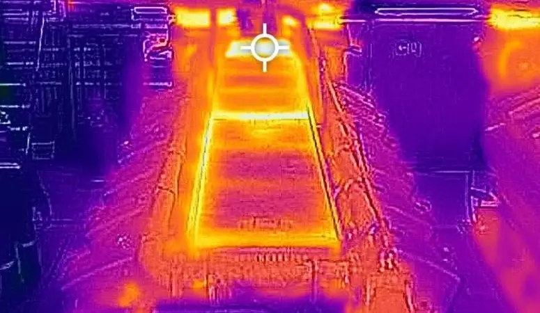 Thermographic image of a main engine on 'Stena Europe'