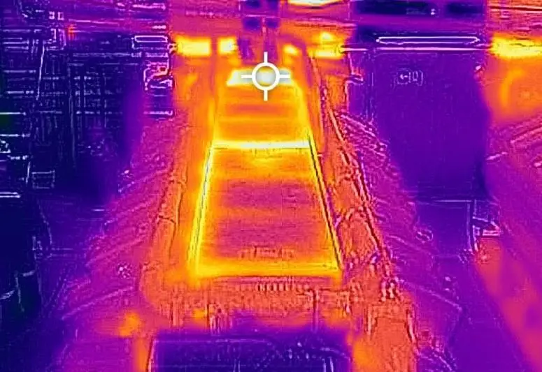 Thermographic image of a main engine on 'Stena Europe'