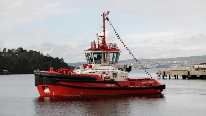The all-electric tug 'BB Electra' is now operating in Oslo (Sanmar)