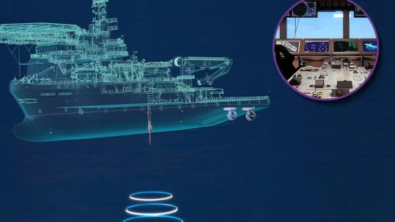 The image shows a Sonardyne SPRINT-Nav DP animation