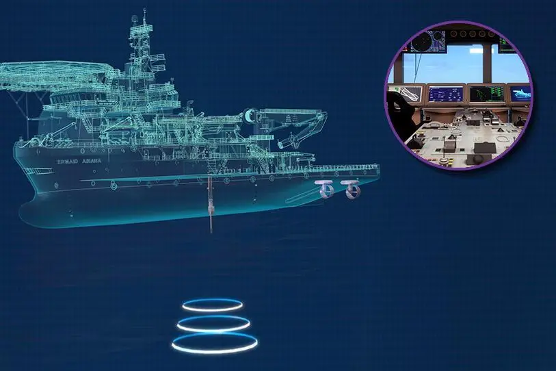 The image shows a Sonardyne SPRINT-Nav DP animation