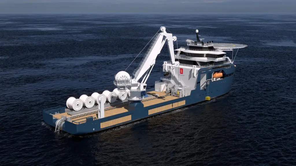 Render of an OSCV with KM mooring system