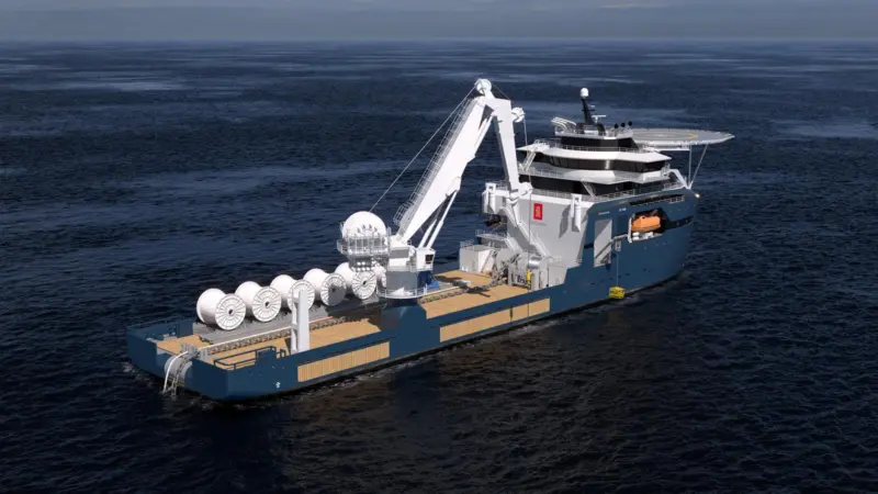 Render of an OSCV with KM mooring system