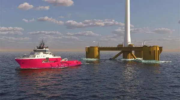 Floating offshore wind installation