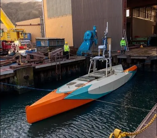 Oceanus12 USV being launched