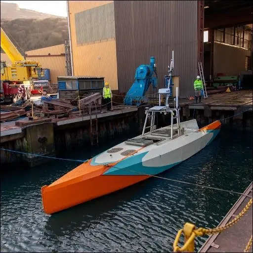 Oceanus12 USV being launched