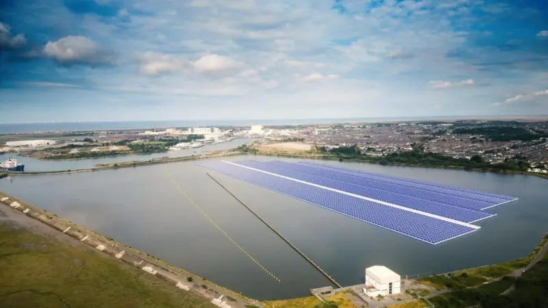 floating solar panels at the Port of Barrow