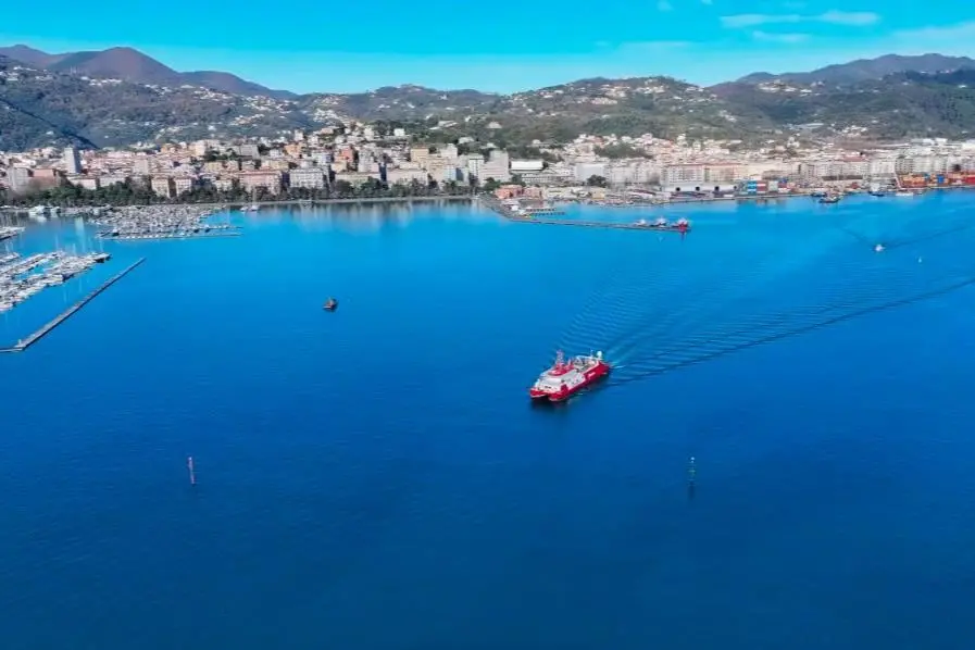 An image of the Fugro Mercator geophysical survey vessel ran aground on in Italy on 22 March