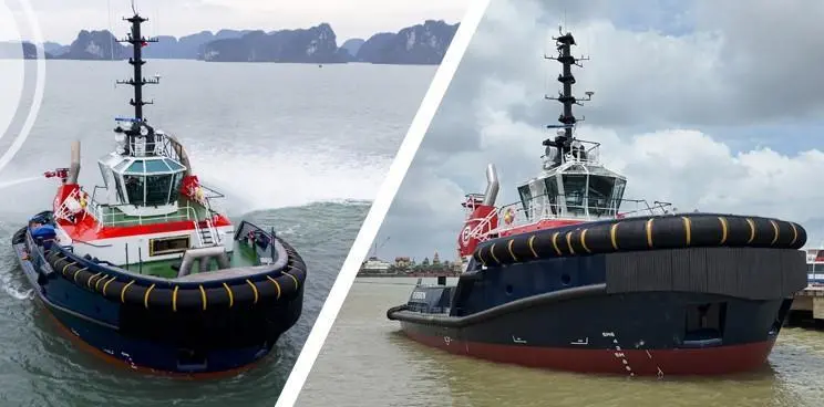 'VB Kukulkan' and 'VB Bribon' are new vessels built to Damen's ASD Tug 2312 design (Boluda)