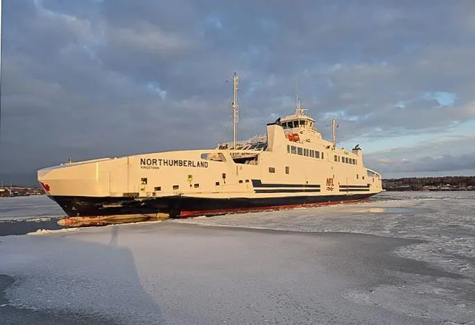 'Northumberland' arrived in typically icy winter conditions (Redwise)