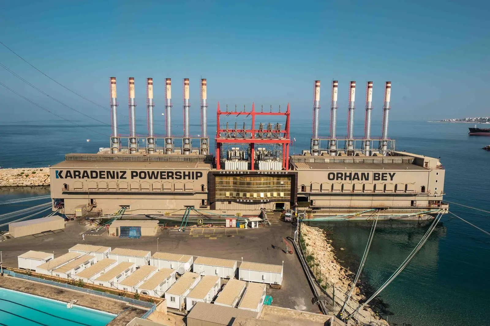 The barge 'Orhan Bey' is tytpical of one of Powerships' floating power plants (Powerships - MAN)