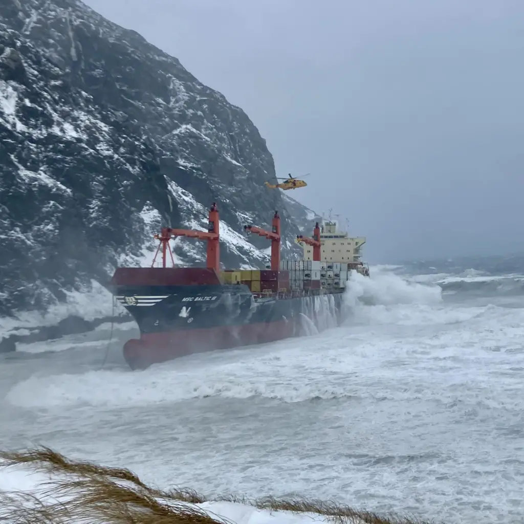 'MSC Baltic III' remains hard aground in Newfoundland Canada (Canadian  Coast Guard)