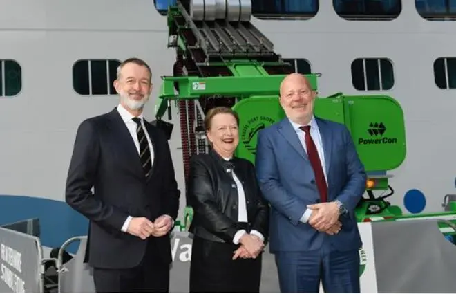 Boudewijn Siemons, CEO Port of Rotterdam Authority, Mai Elmar, executive director, Cruise Port Rotterdam, Robert Simons, Vice Mayor, Rotterdam (RPA)