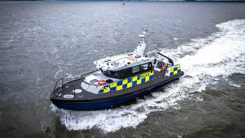 MOD Police patrol boat at sea
