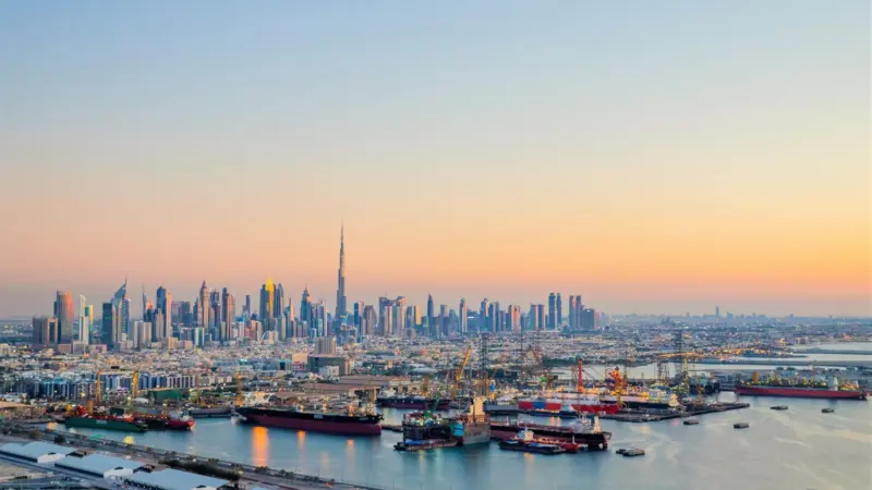 The image shows the world class facilities at Drydocks World