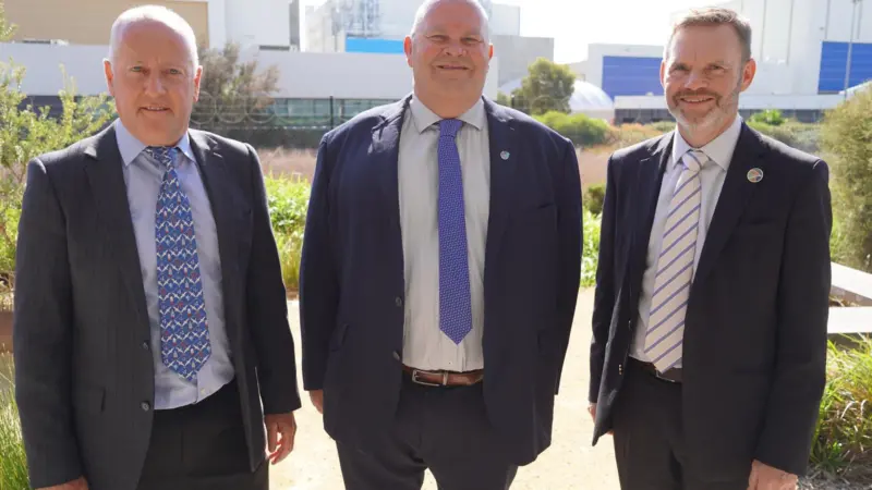 Rob Dunbar (AMT), Ian Salter (BMT), and Paul Berryman (BAE Systems). Please credit BAE Systems when using the image.