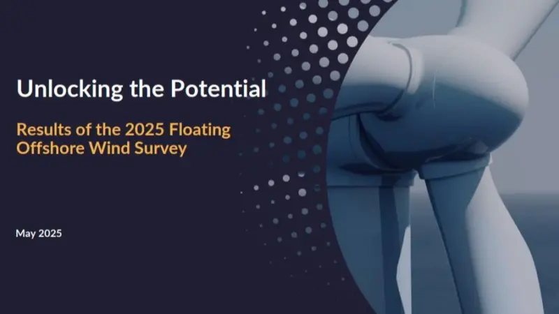 The image shows the front page of the 2025 Floating Offshore Wind Survey
