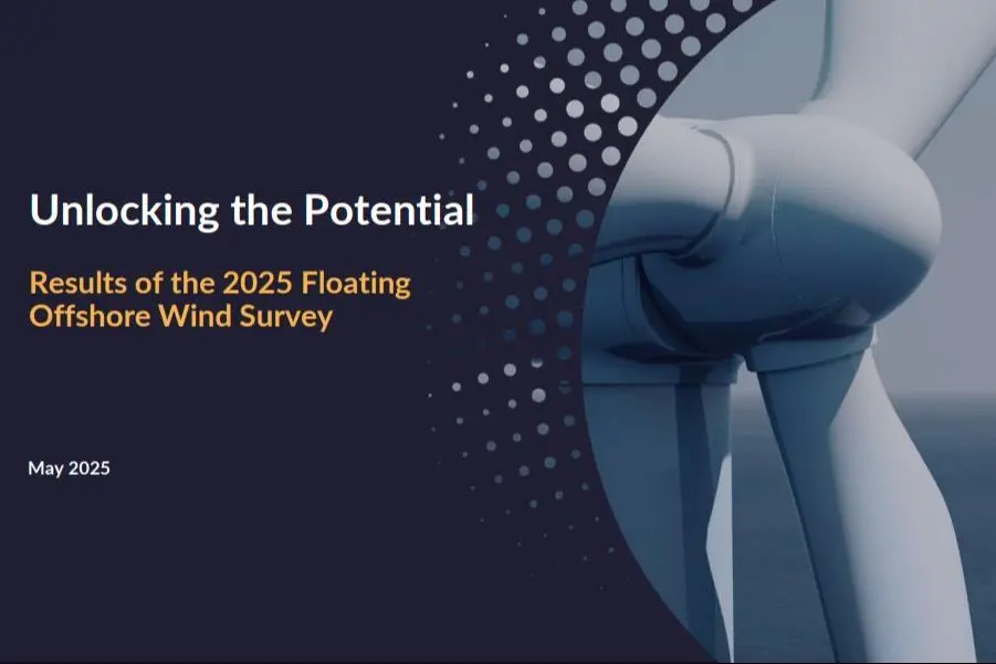 The image shows the front page of the 2025 Floating Offshore Wind Survey
