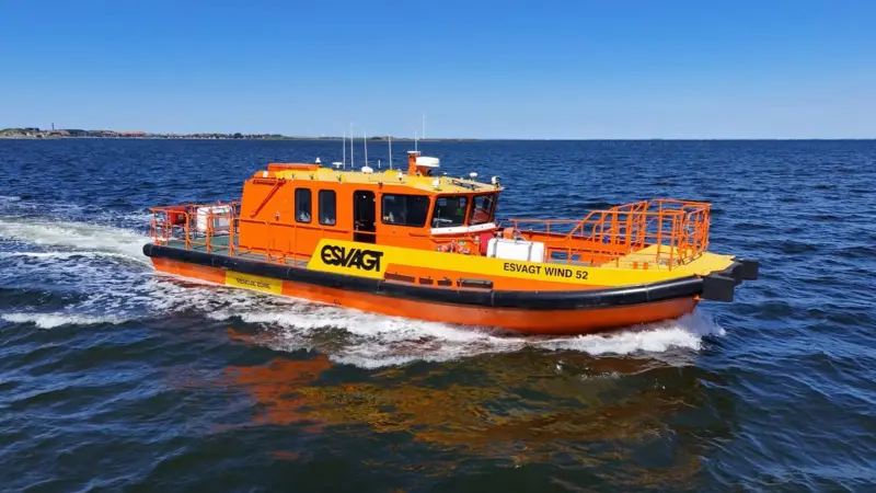Esvagt Wind 52 safe transport boat at sea