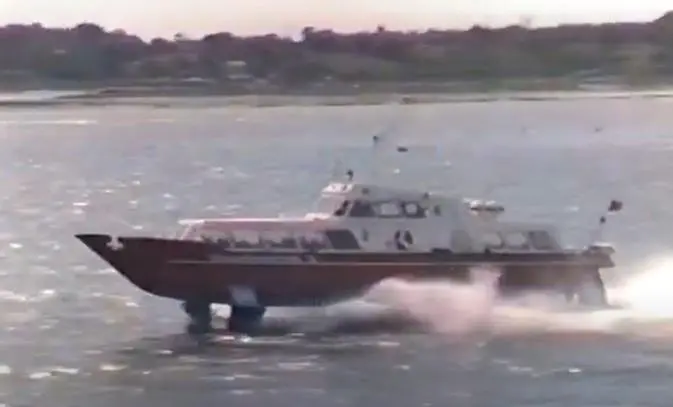 Shearwater hydrofoiling ferry