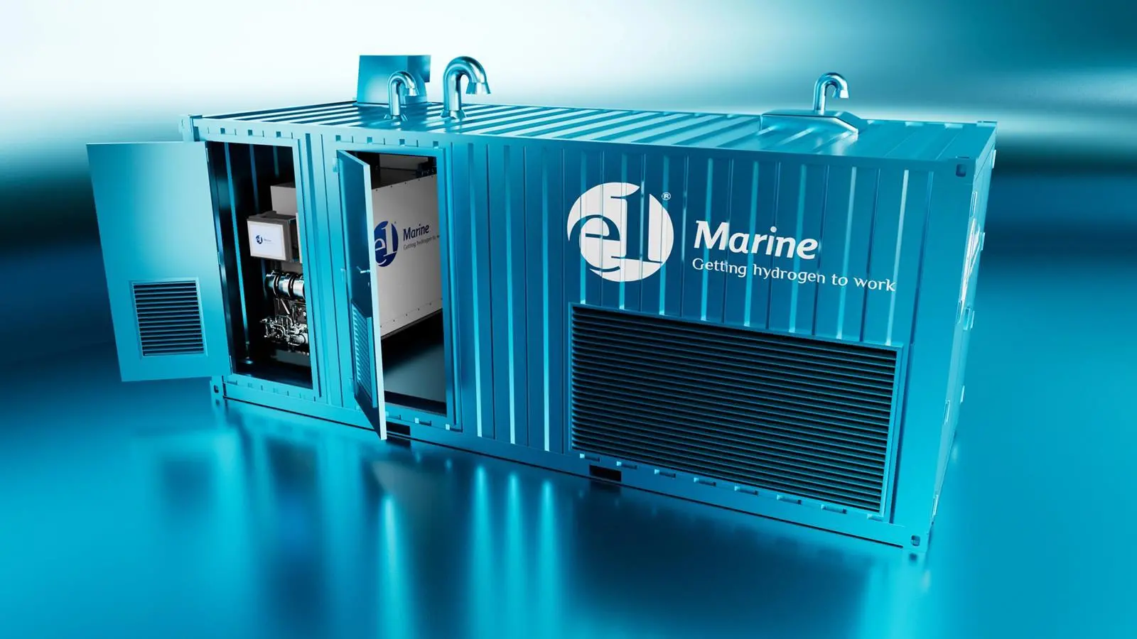 e1Marine’s containerized methanol-to-hydrogen power system (M2PWR) [37]
