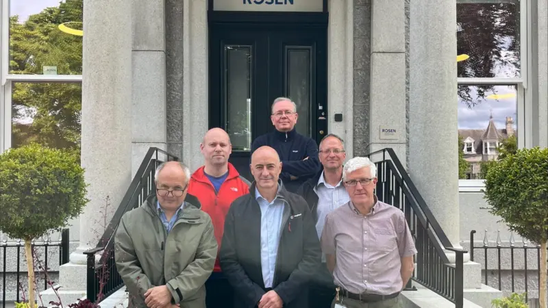 The image shows the Rosen (UK) Ltd Aberdeen team