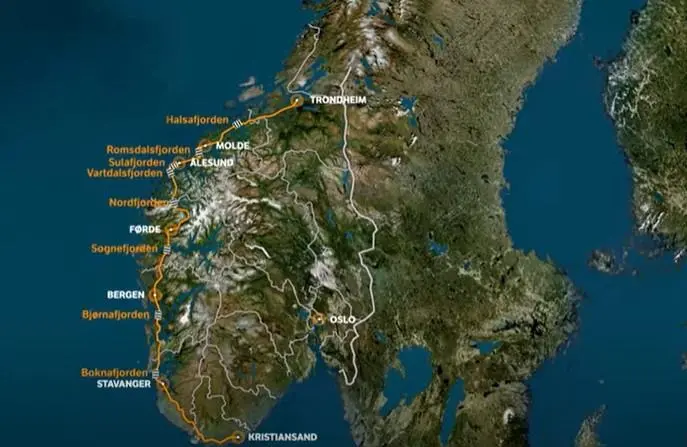 Map of the route