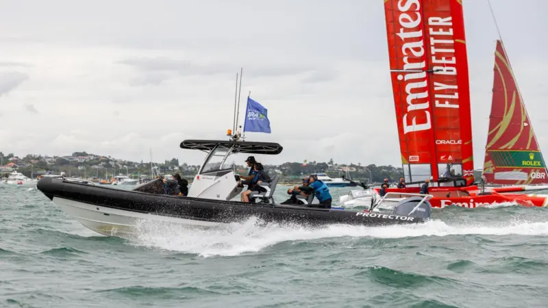 A Protector RIB at a SailGP Grand Prix Event