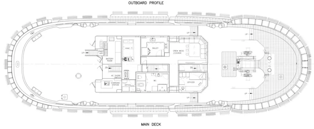 AmpRA 3600 fully electric tug design by Robert Allan