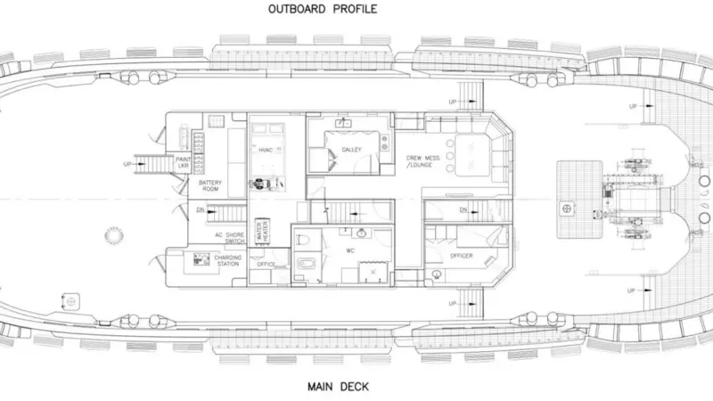 AmpRA 3600 fully electric tug design by Robert Allan