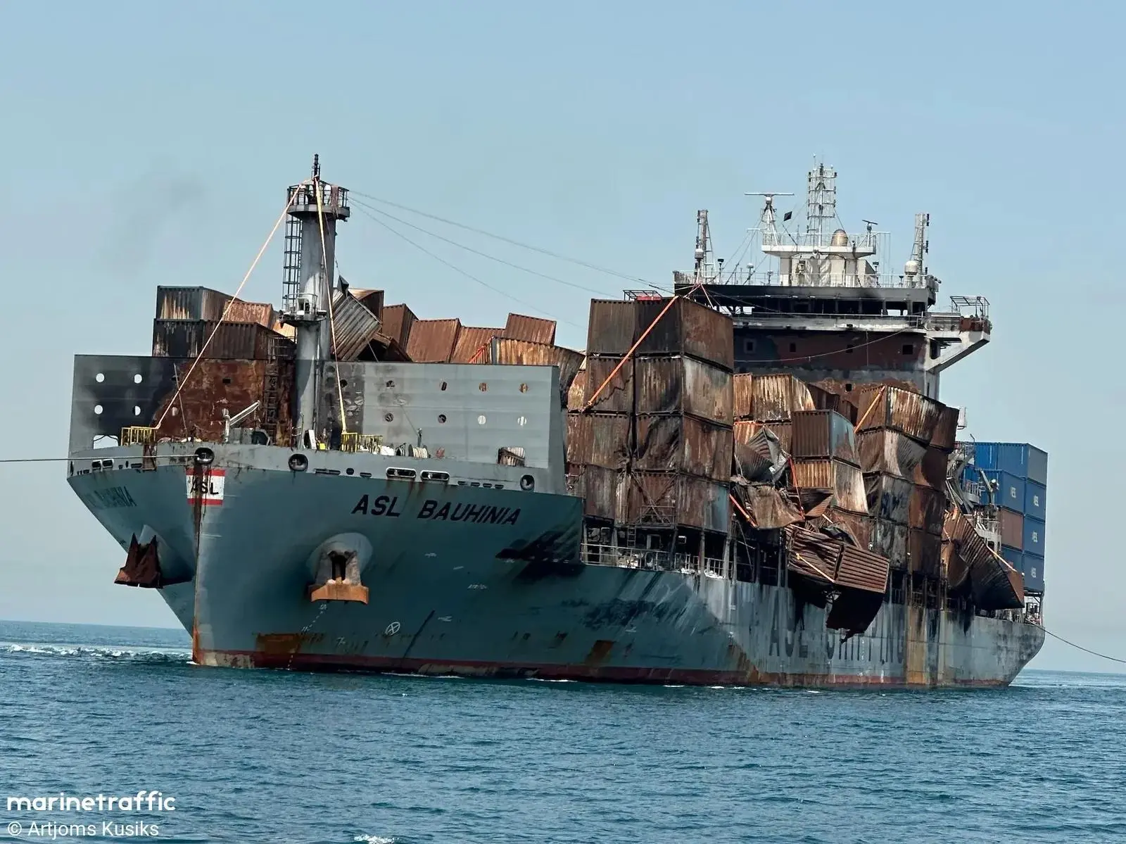 Smit Salvage faced a complex operation following the fire onboard 'ASL Bauhinia' (MarineTraffic-Artjoms Kusiks)