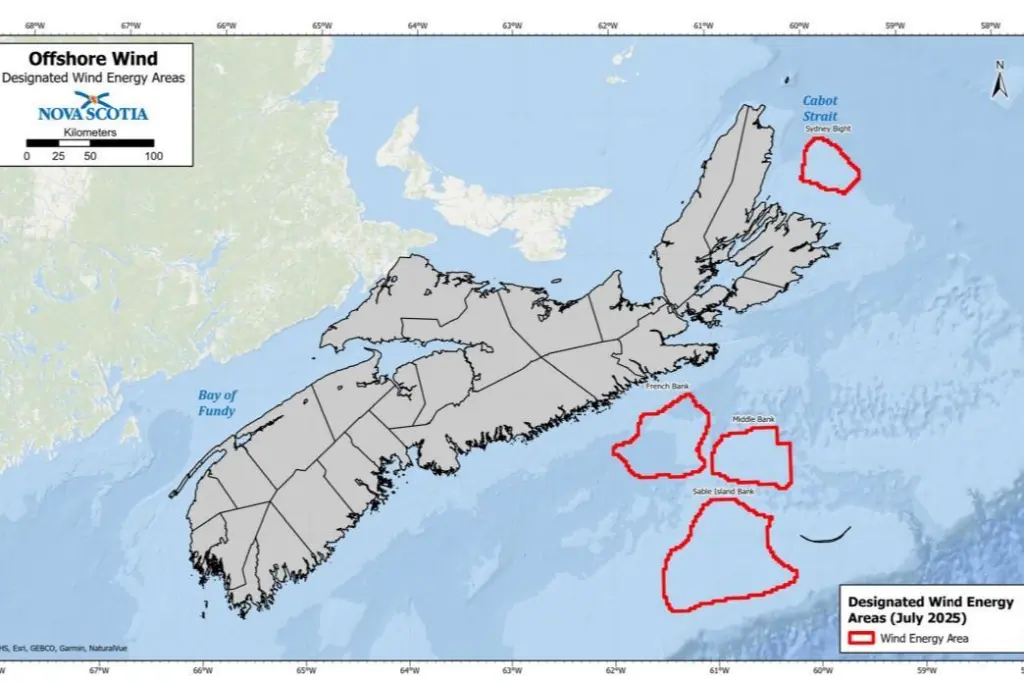 Nova Scotia designated offshore wind areas